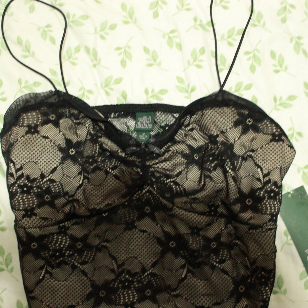 NWT Wild Fable Women's Lace Tank Top Black Size Medium - Picture 3 of 6